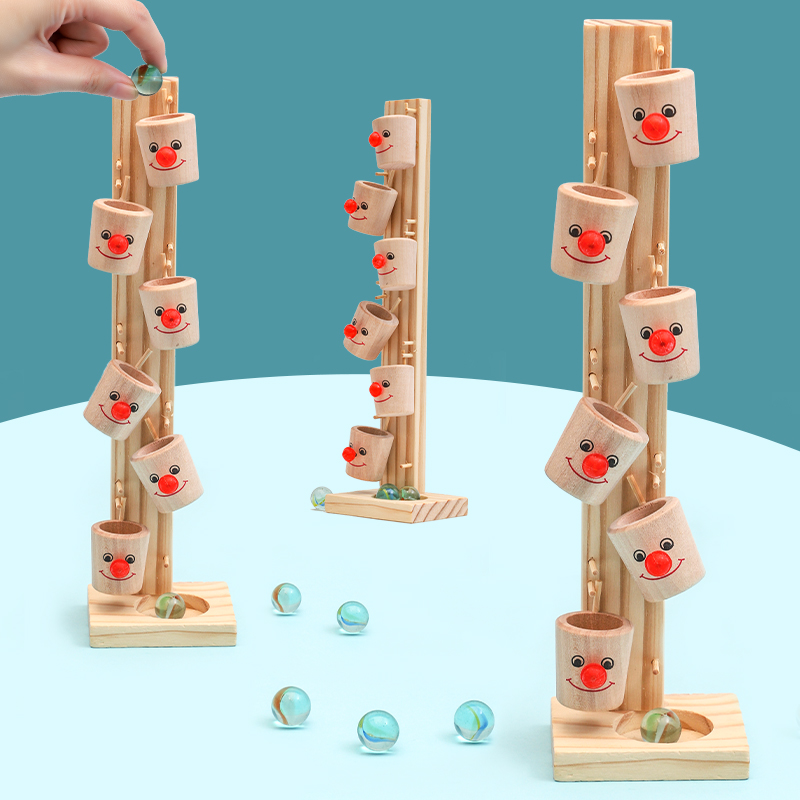Marble Run Set - Montessori Clown Pattern Blocks Albero in