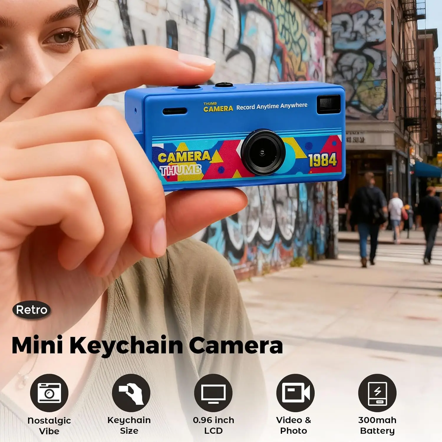 Kids Toys Youtube - Mini Fotocamera Digitale 1080P HD, Telecamera