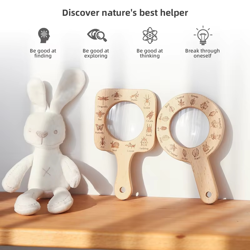 Lente d'ingrandimento in legno - Kids Toys Learning recensione e prezzo